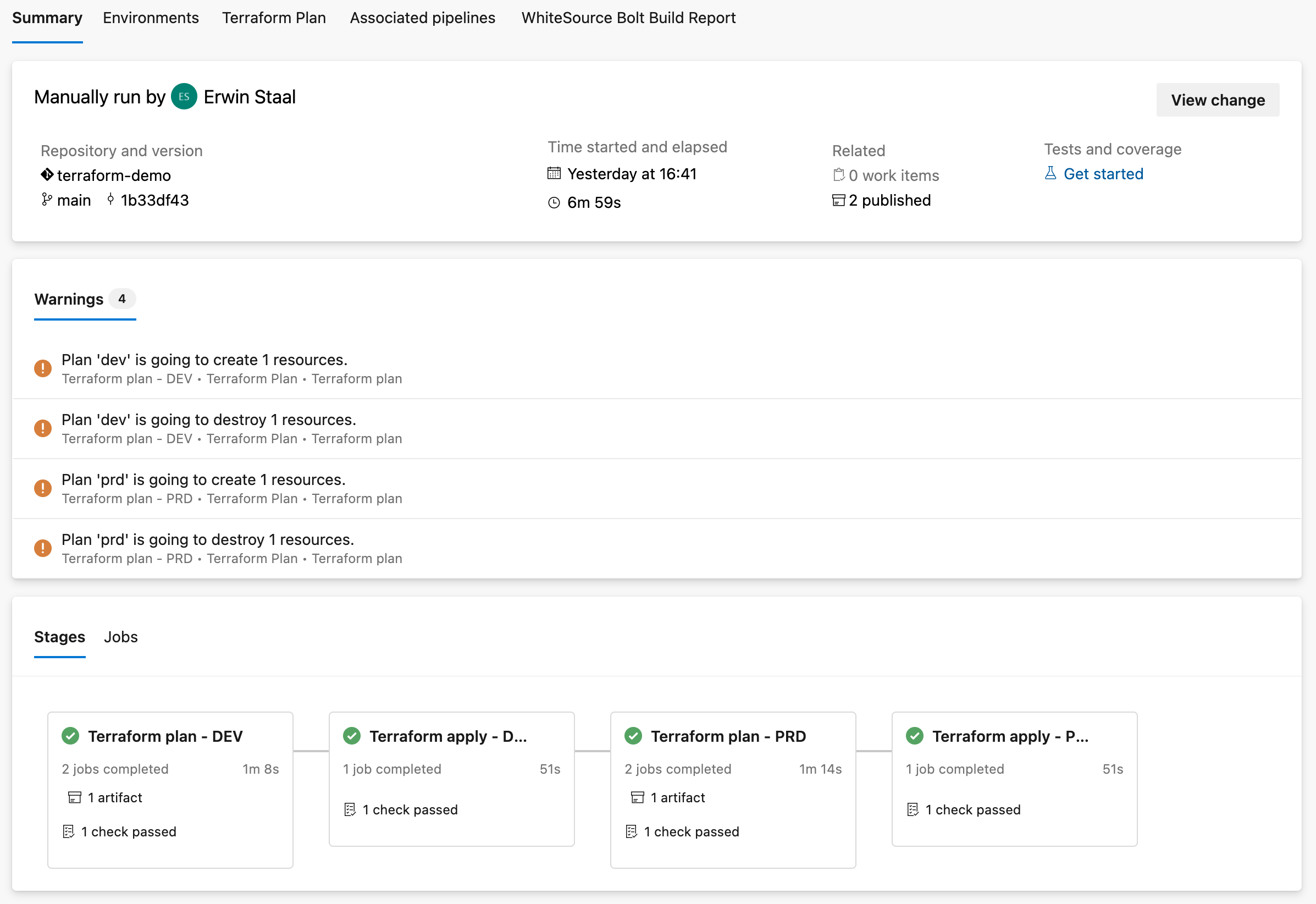 Terraform Plan in Azure DevOps